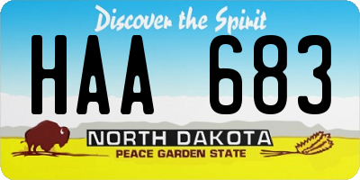 ND license plate HAA683