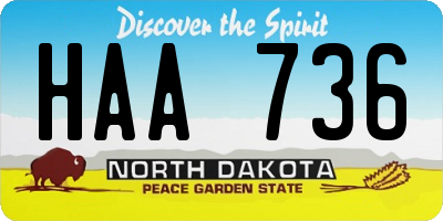 ND license plate HAA736