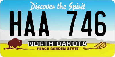 ND license plate HAA746