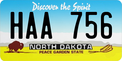 ND license plate HAA756