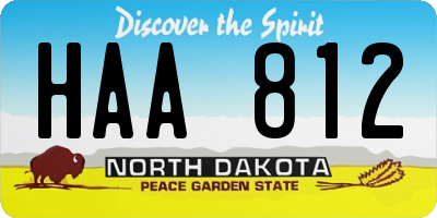 ND license plate HAA812