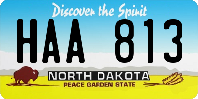 ND license plate HAA813