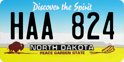 ND license plate HAA824