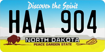 ND license plate HAA904