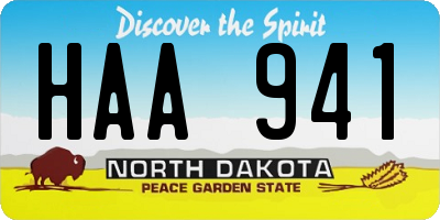 ND license plate HAA941