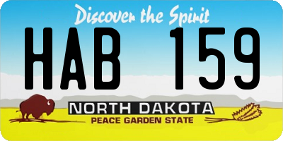 ND license plate HAB159