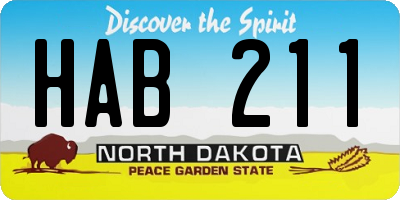 ND license plate HAB211