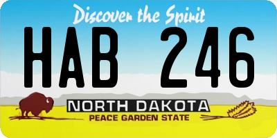 ND license plate HAB246