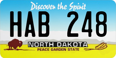 ND license plate HAB248
