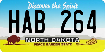 ND license plate HAB264