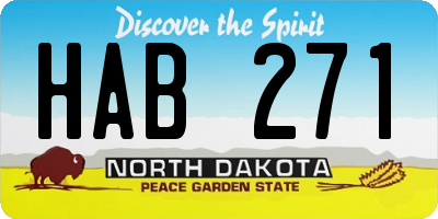 ND license plate HAB271
