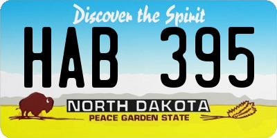 ND license plate HAB395