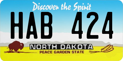 ND license plate HAB424