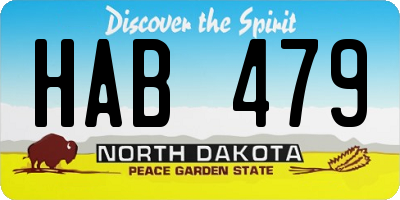 ND license plate HAB479