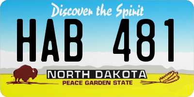 ND license plate HAB481
