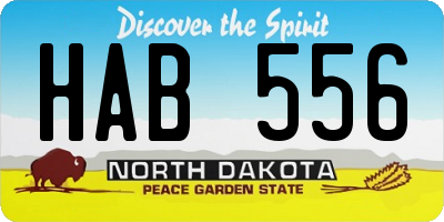 ND license plate HAB556
