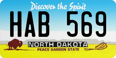 ND license plate HAB569