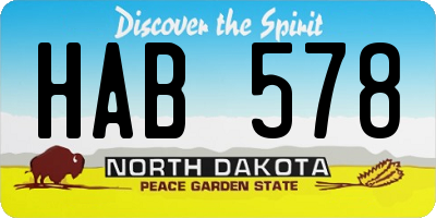 ND license plate HAB578