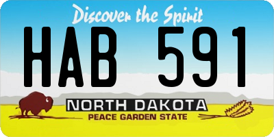 ND license plate HAB591