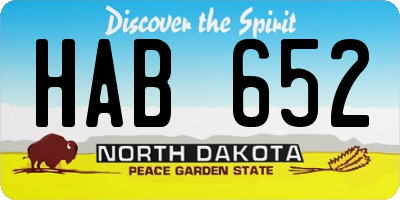 ND license plate HAB652