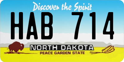 ND license plate HAB714