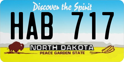 ND license plate HAB717