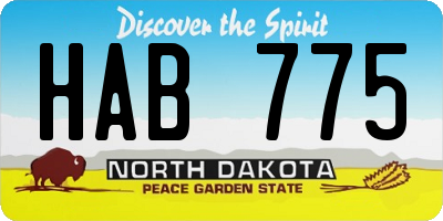 ND license plate HAB775