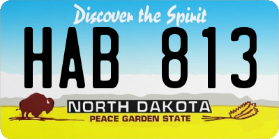 ND license plate HAB813