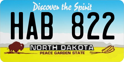ND license plate HAB822