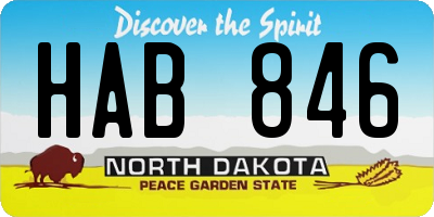ND license plate HAB846