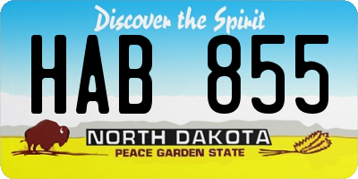 ND license plate HAB855