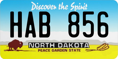 ND license plate HAB856