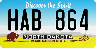 ND license plate HAB864