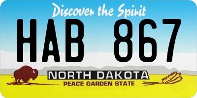 ND license plate HAB867