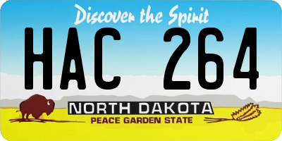 ND license plate HAC264