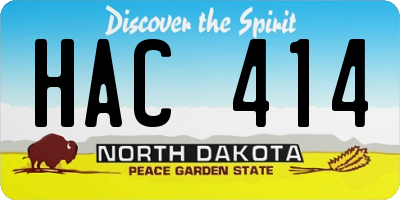 ND license plate HAC414