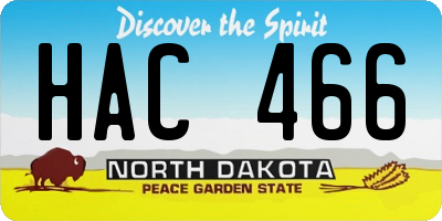 ND license plate HAC466