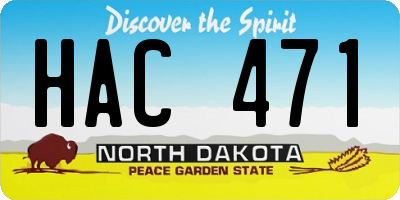 ND license plate HAC471
