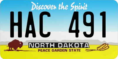 ND license plate HAC491