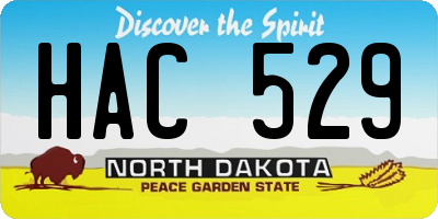 ND license plate HAC529