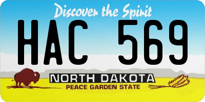 ND license plate HAC569