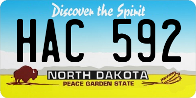 ND license plate HAC592
