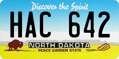 ND license plate HAC642
