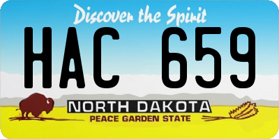 ND license plate HAC659