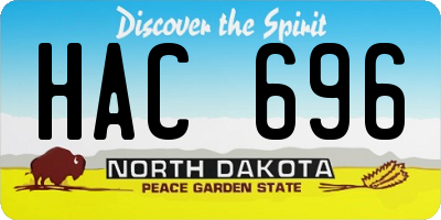 ND license plate HAC696