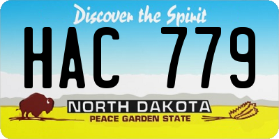 ND license plate HAC779