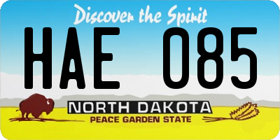 ND license plate HAE085