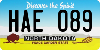 ND license plate HAE089
