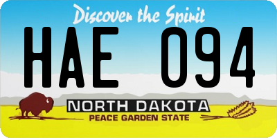 ND license plate HAE094