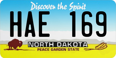 ND license plate HAE169